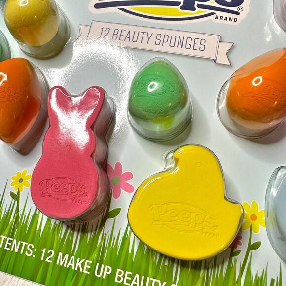 NIP Peeps 12-Piece Beauty Makeup Sponges Blenders Wet/Dry - Picture 5 of 7